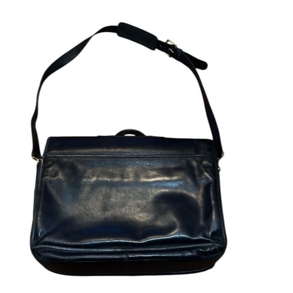 Coach Vintage Unisex Black Leather Briefcase Bag #0532 - Picture 2 of 16